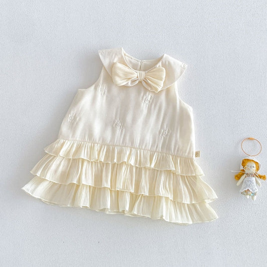 【BABY&KID】夏新作丸襟蝶結びワンピースSK106106