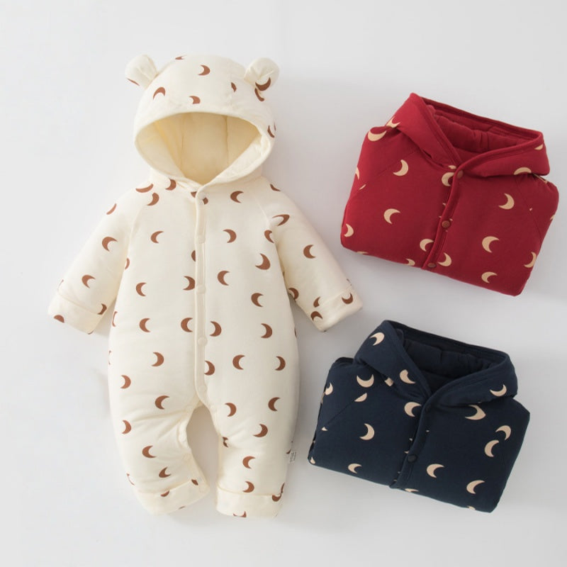 【BABY】冬新作北欧風月柄中綿カバーオールSK102629