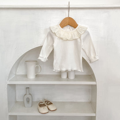 【BABY&KID】プリーツ襟長袖TシャツSK100633