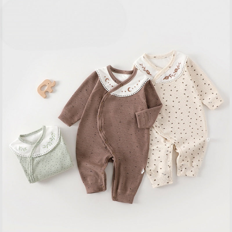 【BABY】刺繍切替サイドオープンカバーオールSK107517