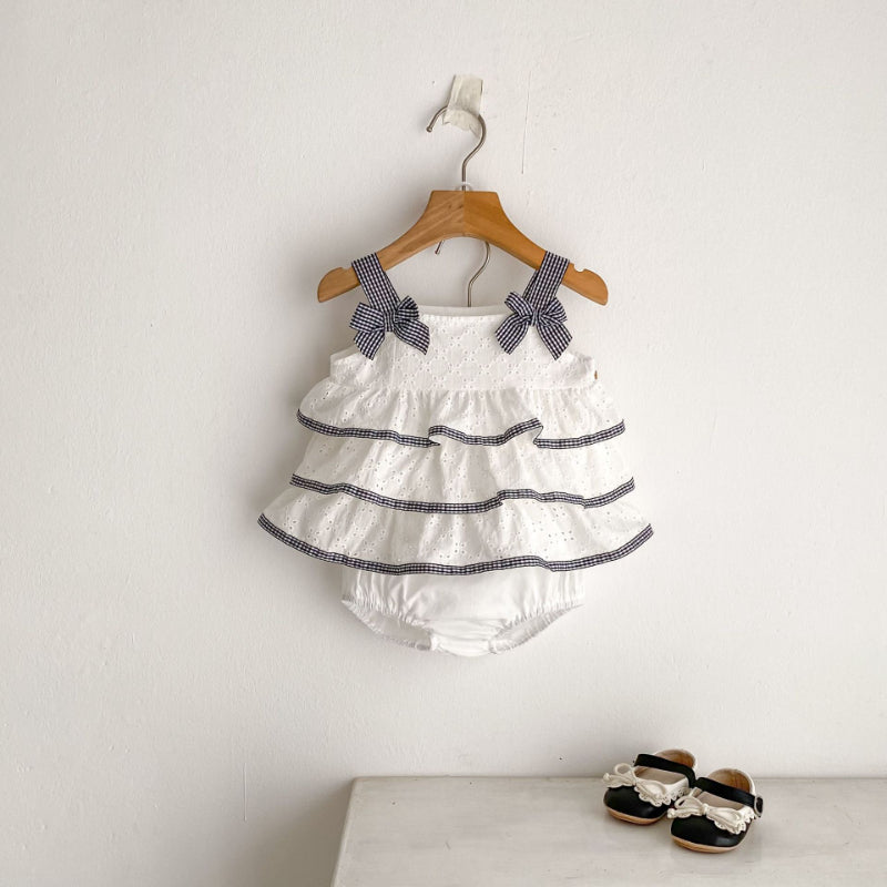 【BABY&KID】夏新作 可愛い刺繍キャミトップス＆ショートパンツSK080114