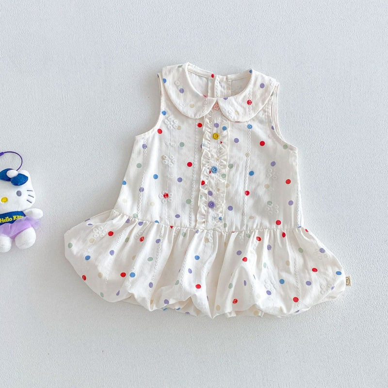 【BABY&KID】夏新作カラフルドットワンピースSK106107