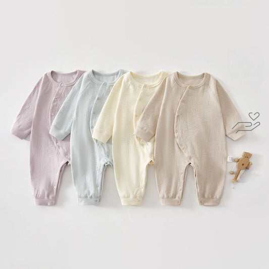 【BABY】北欧風ジャカード前開きカバーオールSK102624