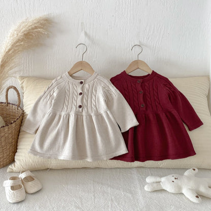 【BABY&KID】シンプルニットワンピースSK092713
