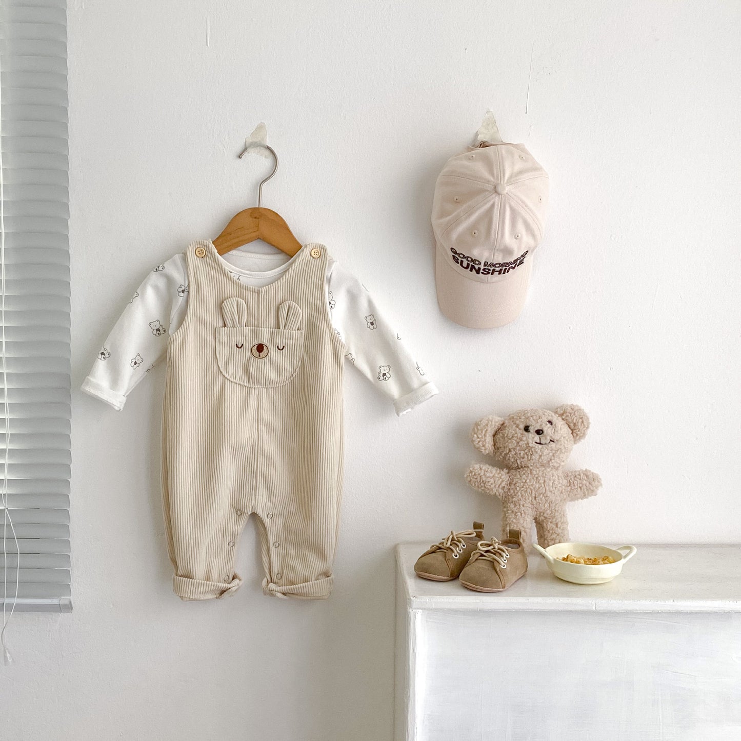 【BABY】クマポケット付きコーデュロイサロペットORクマ柄ＴシャツSK060603