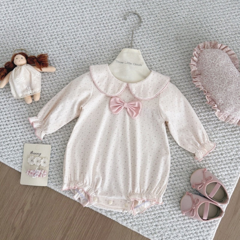 【BABY】小花柄丸襟ロンパースSK106914