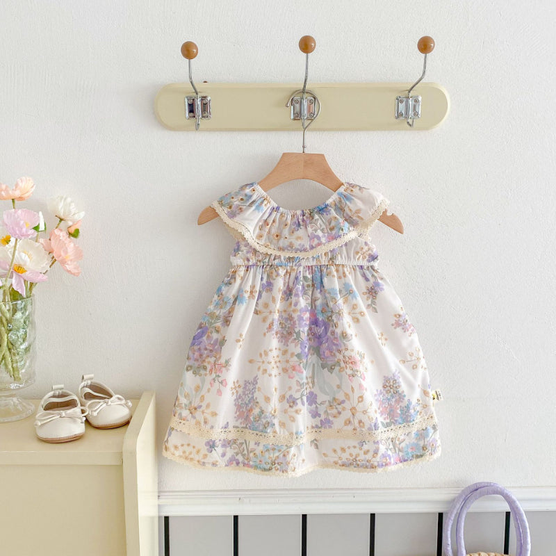 【BABY&KID】夏新作 クルーネック小花柄ワンピースSK082615