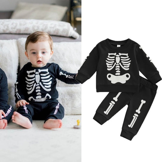 【BABY&KID】ハロウィンスカルボーンセットアップSK102010