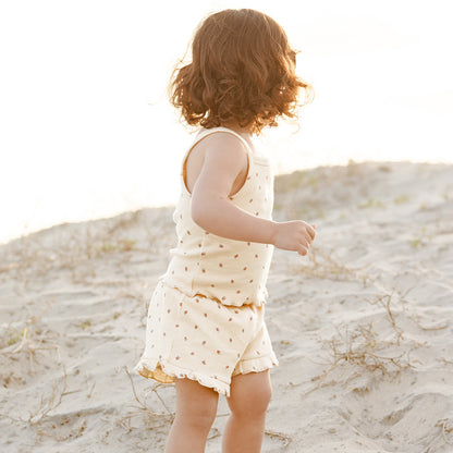 【BABY&KID】夏新作 北欧風フリルキャミセットアップSK092114
