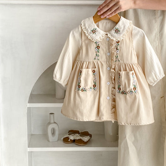 [BABY&KID] Floral Embroidered Dress/Embroidered Blouse SK011030
