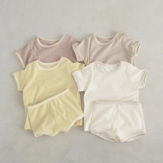 【BABY】夏新作 キャンディーカラーパイピングセットアップSK010212