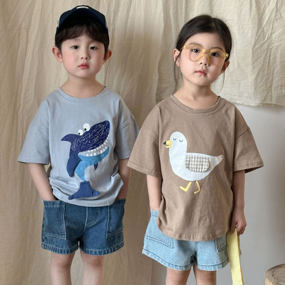 【BABY＆KID】夏新作 アニマルプリント半袖TシャツSK063032