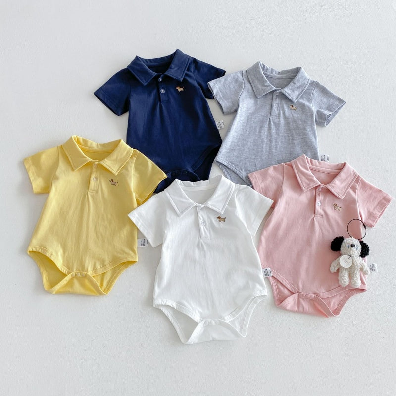 【BABY】夏新作カートゥーン刺繍ロンパースSK106517