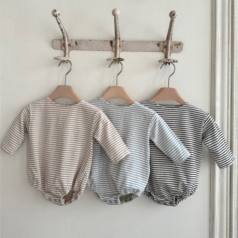 【BABY】ボーダークルーネックロンパースSK101508