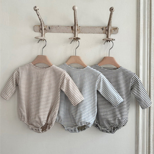 【BABY】ボーダークルーネックロンパースSK101508