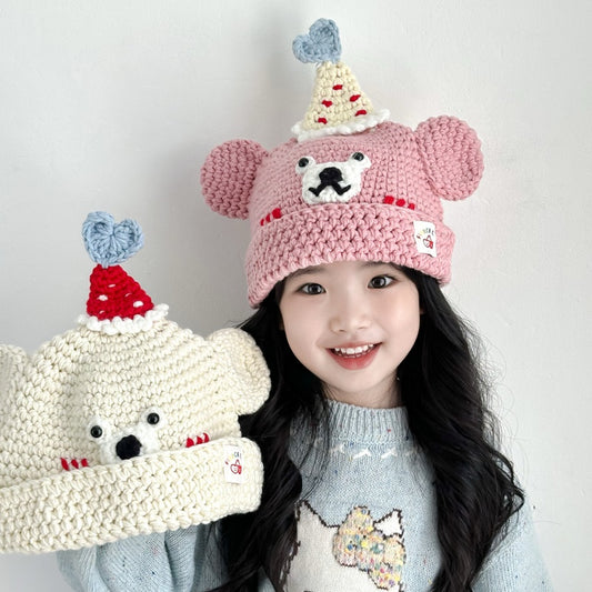 【HAT】クマデザインニット帽SK102440