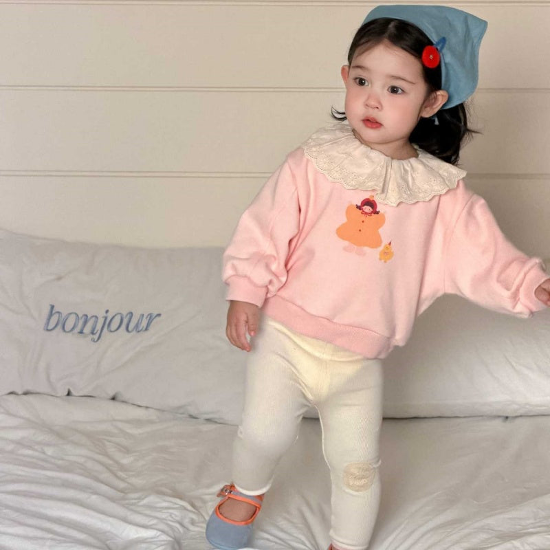 【BABY&KID】レース襟カートゥーンスウェットSK104311