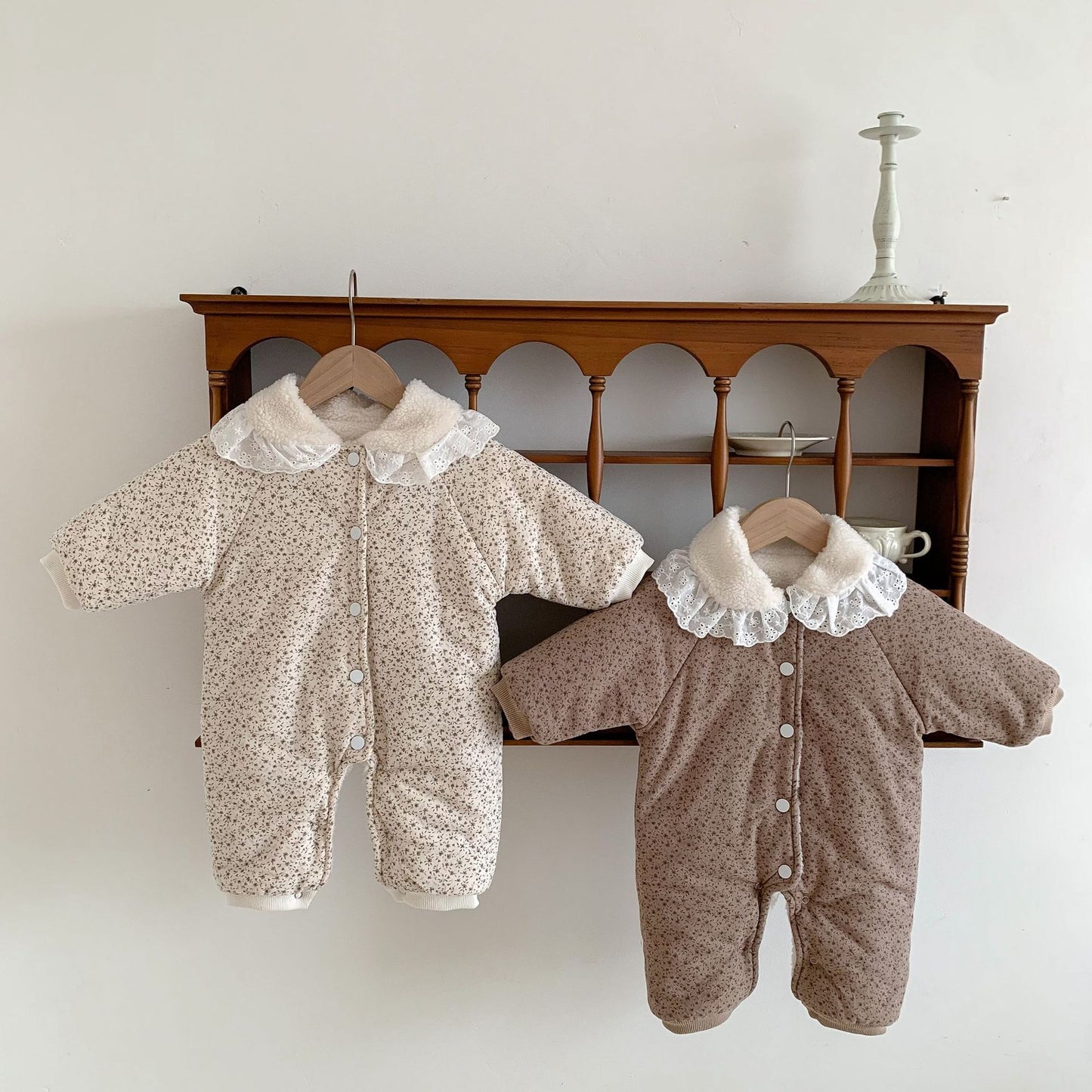 【BABY&KID】レース襟暖かいロンパースSK022304
