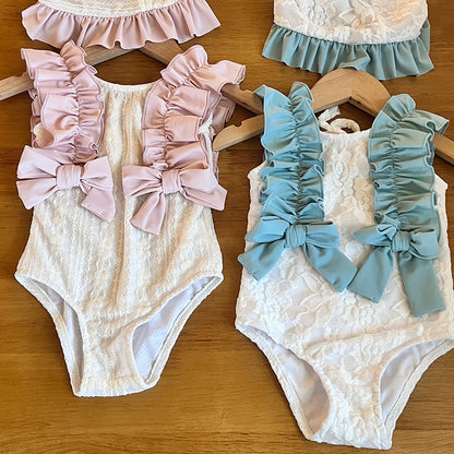 【BABY&KID】夏新作 フリル蝶結び付き水着SK092118