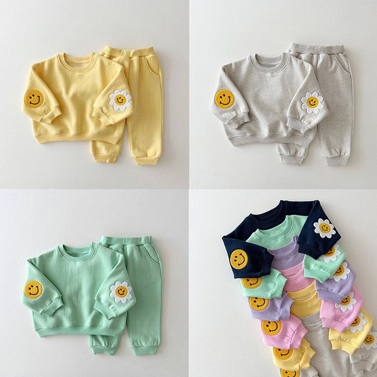 【BABY&KID】可愛い笑顔花柄セットアップSK030301