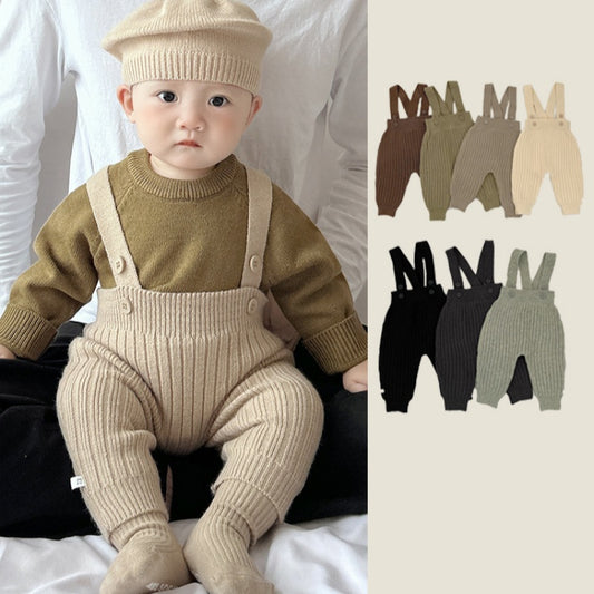 【BABY】おしゃれニットサロペットパンツSK100203