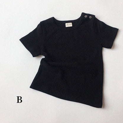 【オトク】【BABY】夏新作 無地丸首Tシャツ、ショートパンツSK092215
