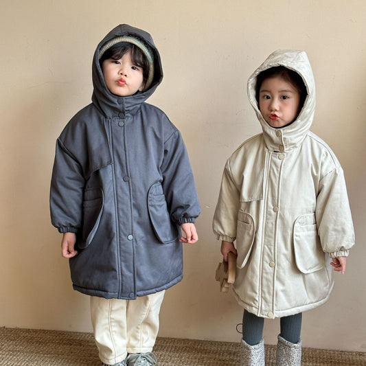 【BABY&KID】裏起毛オシャレ暖かいコートSK012604