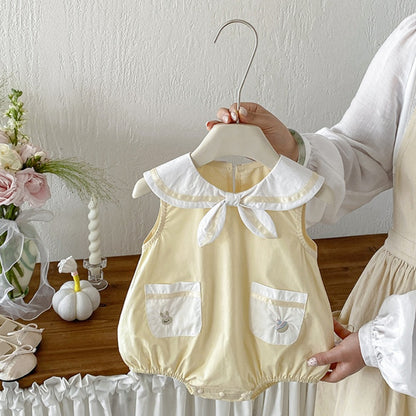 【BABY】夏新作スウィートカートゥーンワッペンロンパースSK106216