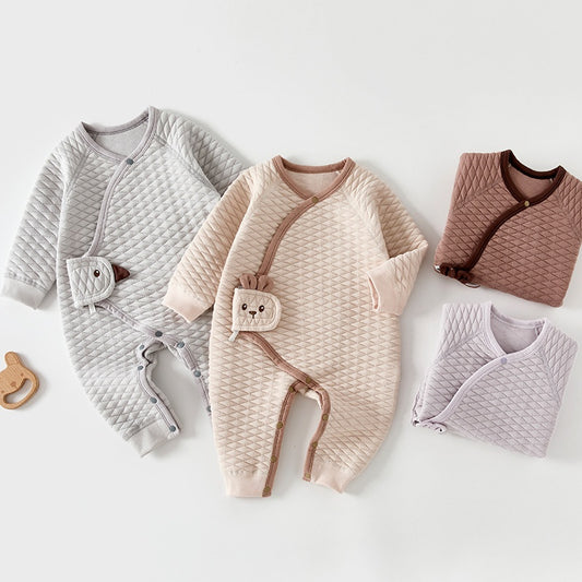 【BABY】冬新作北欧風無地薄綿カバーオールSK102609