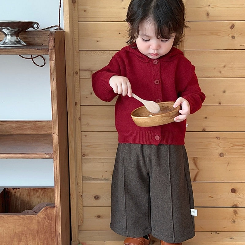 【BABY&KID】冬新作星柄とんがり帽子ニットカーディガンSK107701