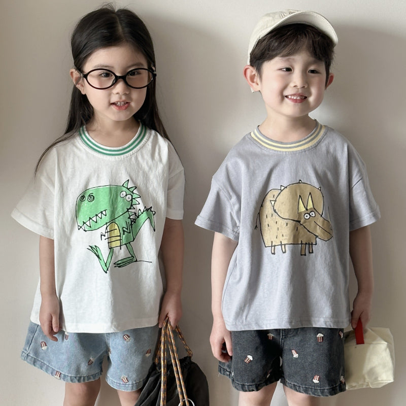 【BABY＆KID】夏新作 カートゥーンコットンルーズTシャツSK063028