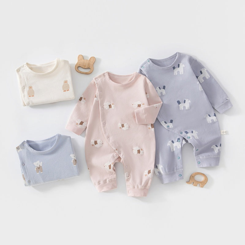 【BABY】どうぶつプリントカバーオールSK107510