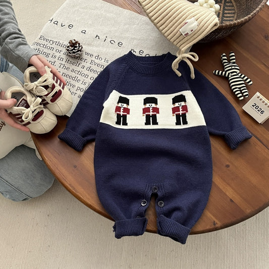 【BABY】カートゥーン柄ニットカバーオールSK104021