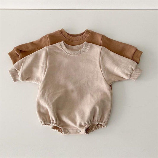 【BABY】無地長袖ロンパースSK030510