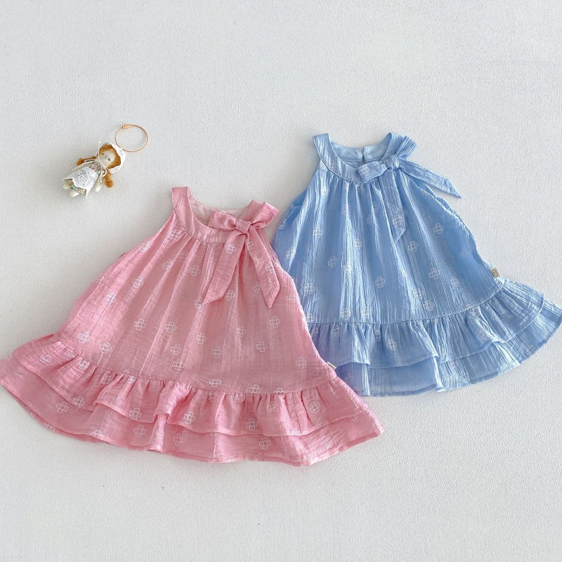 【BABY&KID】夏新作小花柄蝶結び総柄ワンピースSK106109