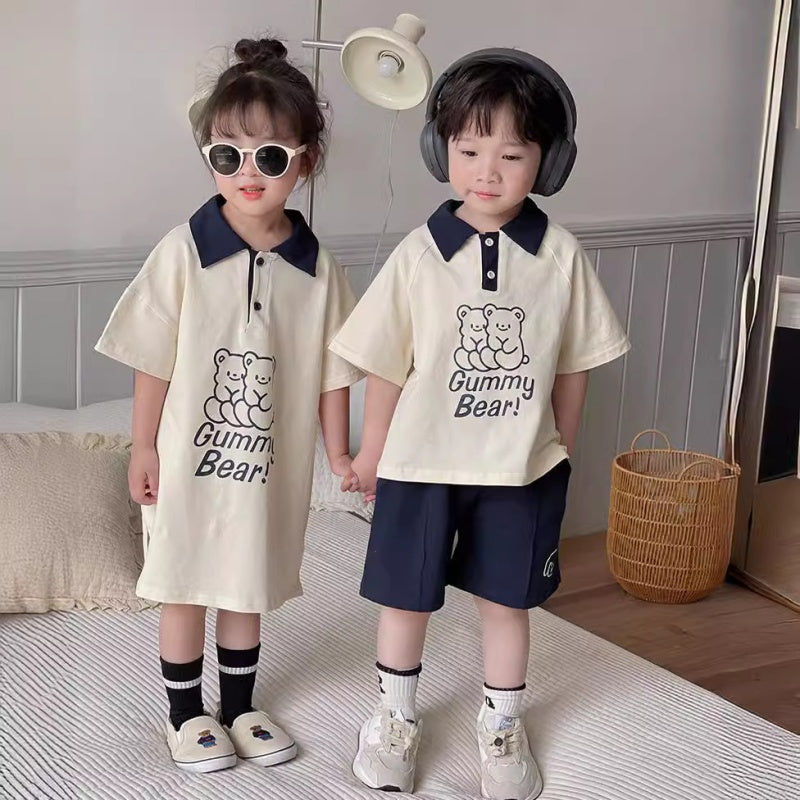 【BABY&KID】夏新作 カートンカジュアルワンピース/セットアップSK010219
