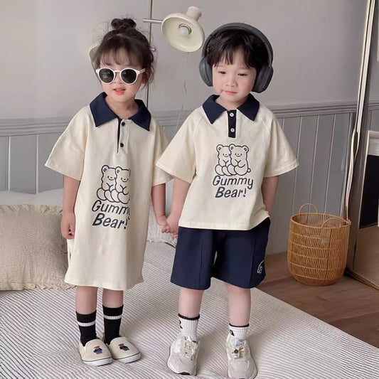 【BABY&KID】夏新作 カートンカジュアルワンピース/セットアップSK010219