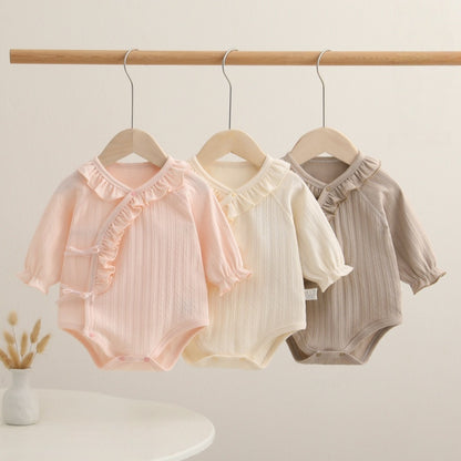 【BABY】北欧風フリルやわらかロンパースSK102613