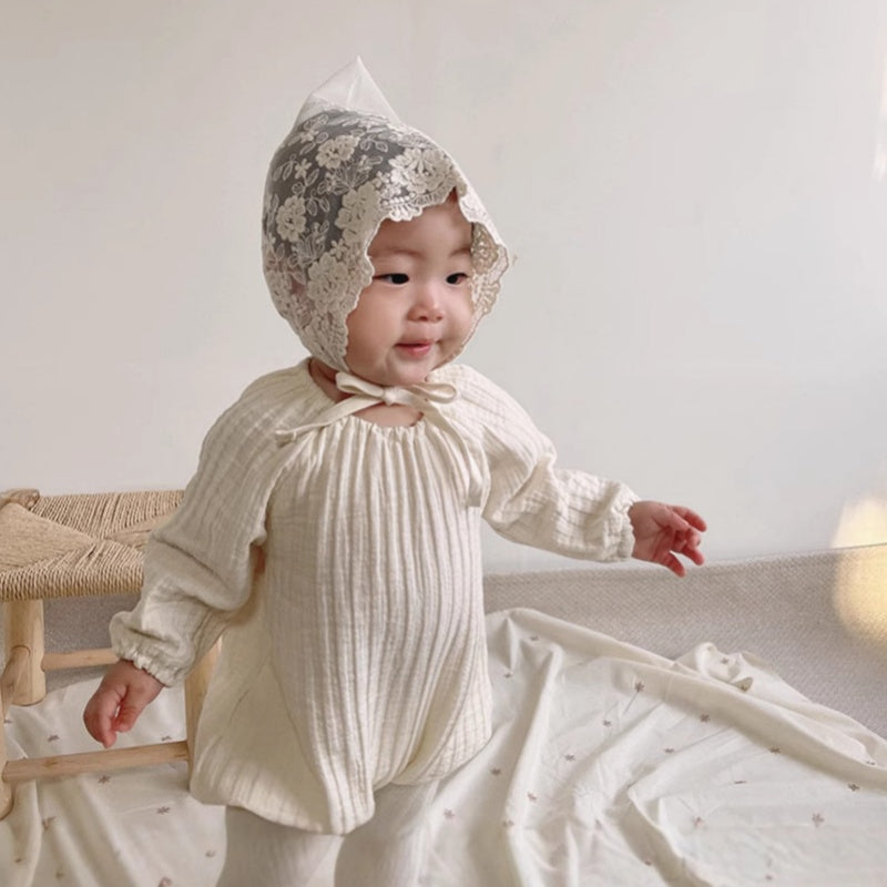 【BABY】無地織りロンパースSK010311