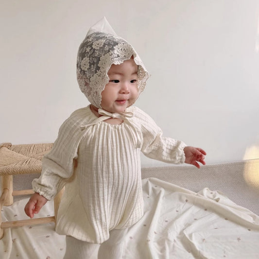【BABY】無地織りロンパースSK010311