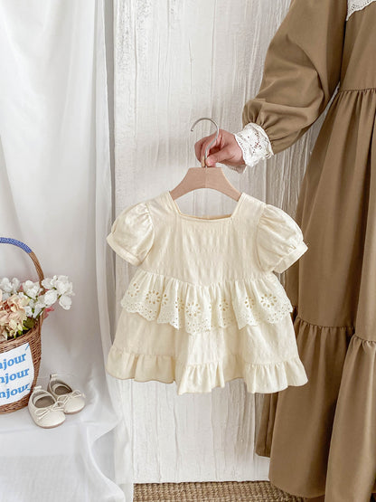 【BABY&KID】夏新作 刺繍花辺ワンピースSK071929