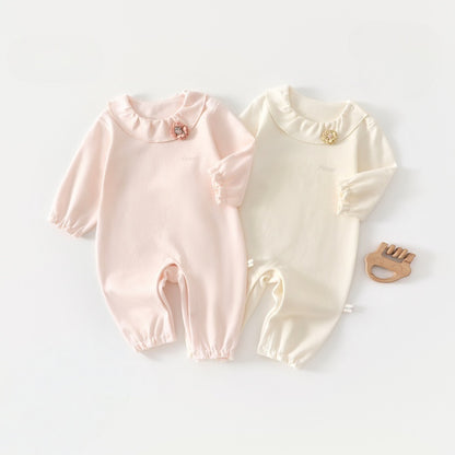 【BABY】北欧風フリル襟レースカバーオールSK104420