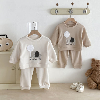 【BABY&KID】ぞうワッフルセットアップSK092717