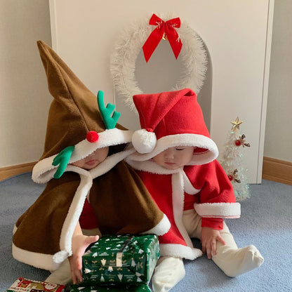 【BABY】韓国風あったかクリスマスポンチョSK102823