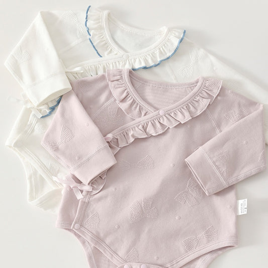 【BABY】リボンジャガードロンパースSK103803