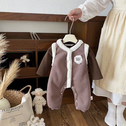 【BABY】冬新作 ロゴ刺繍オールインワンSK102109