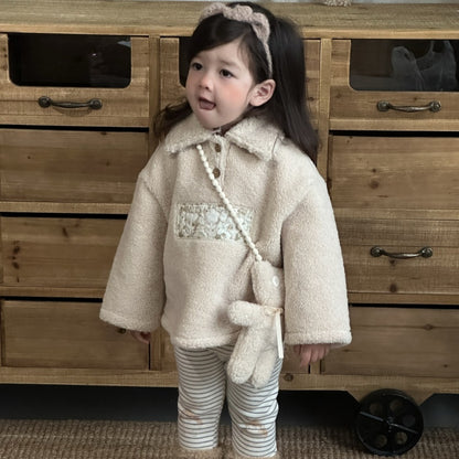 【BABY&KID】冬新作あったかボア レースアクセントジャケットSK103125