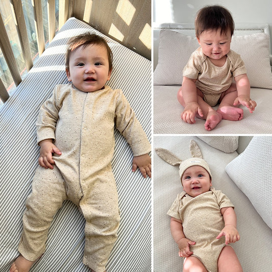 【BABY】無地ロンパース、カバーオール、帽子SK101327