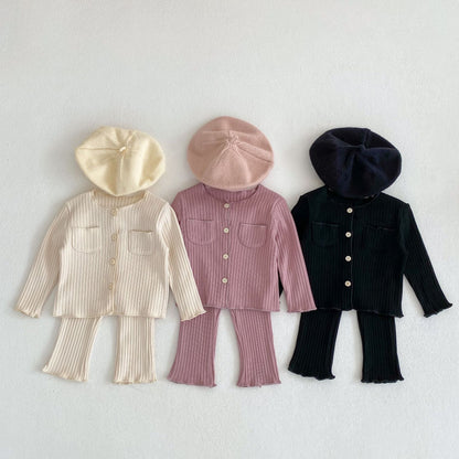【BABY】無地シャツ&ボトムスセットアップSK031803