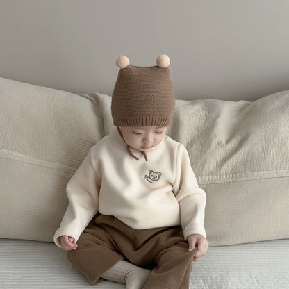 【BABY&KID】カジュアルクマロゴオシャレトレーナーSK11535
